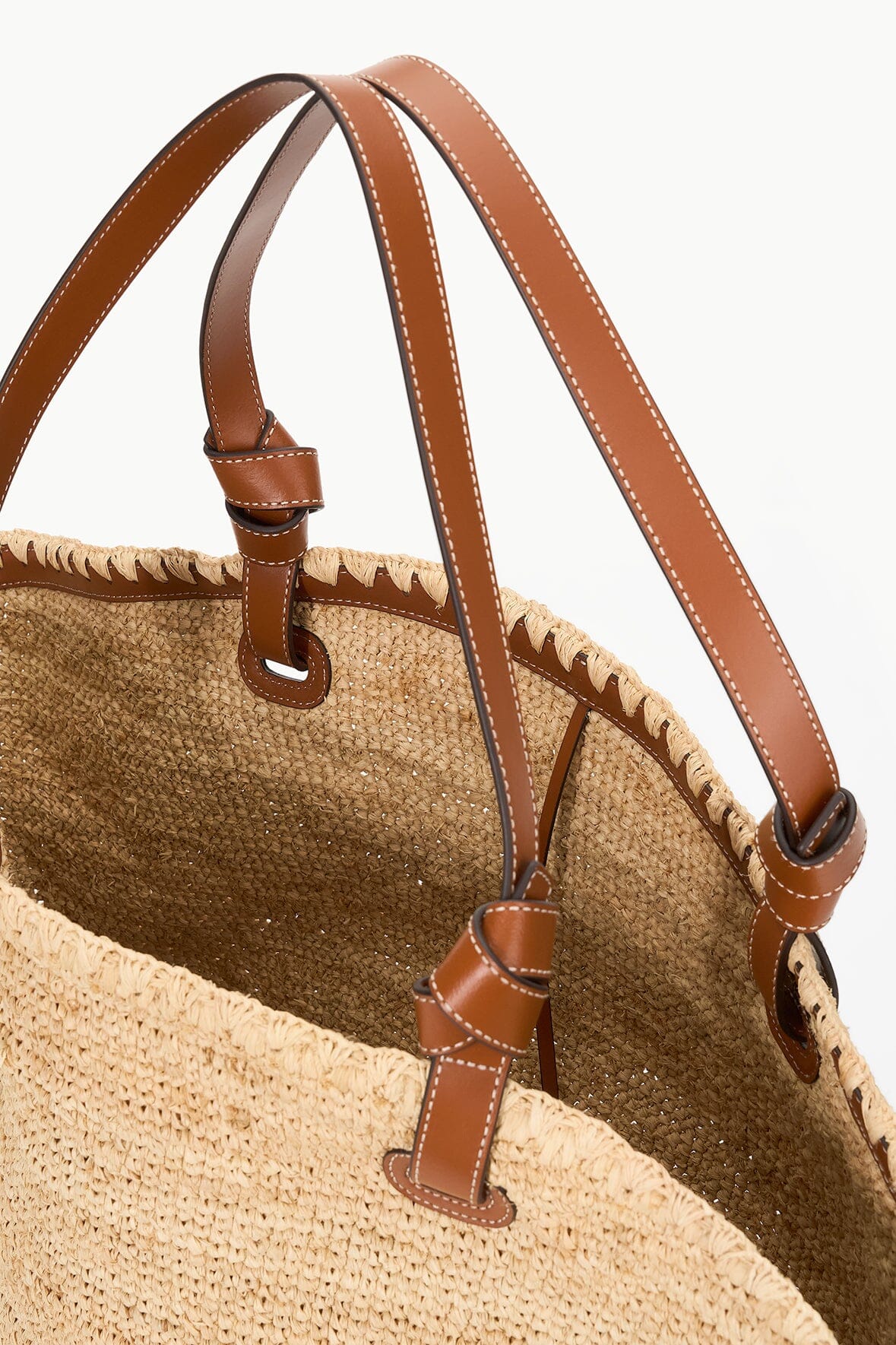 Image SQUILLO RAFFIA TOTE | NATURAL TAN 6 of 7 and Clicking this image will trigger a zoom pop-up