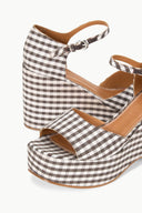 Image STELLA PLATFORM SANDAL | DARK CHOCOLATE MICRO CHECK 8 of 8