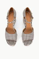 Image STELLA PLATFORM SANDAL | DARK CHOCOLATE MICRO CHECK 7 of 8