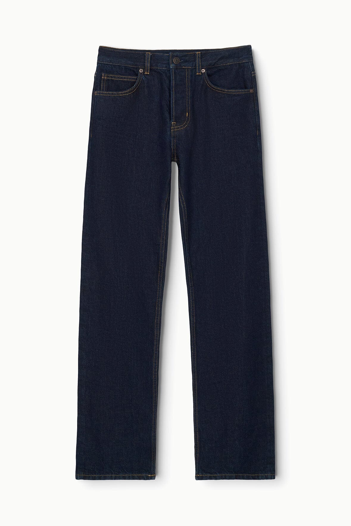 【INCHANT ME】[unisex] Stripe Snap Wide Denim non-fade/unisex] Rainy Semi Wide Denim Pants - INCHANT ME