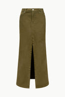 Image STAUD + WRANGLER THE MAXI SKIRT | SERGEANT GREEN 5 of 5