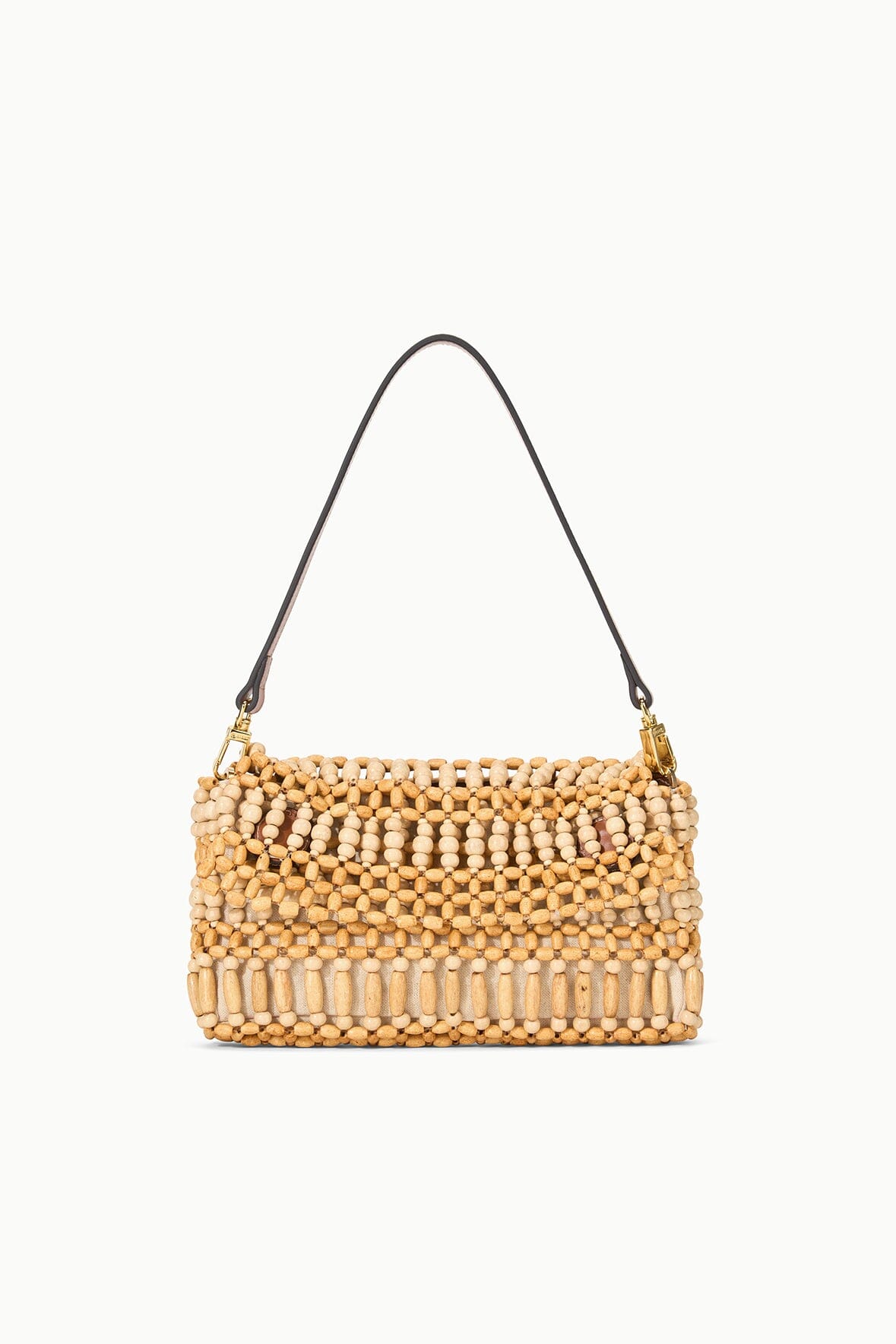 Image TIMMY SHOULDER BAG | NATURAL WOOD BEADS 1 of 6 and Clicking this image will trigger a zoom pop-up