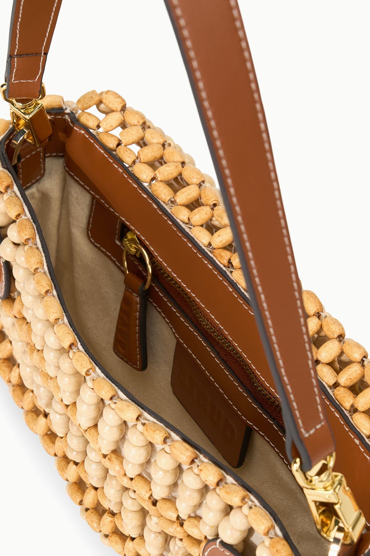 Image TIMMY SHOULDER BAG | NATURAL WOOD BEADS 6 of 6 and Clicking this image will trigger a zoom pop-up