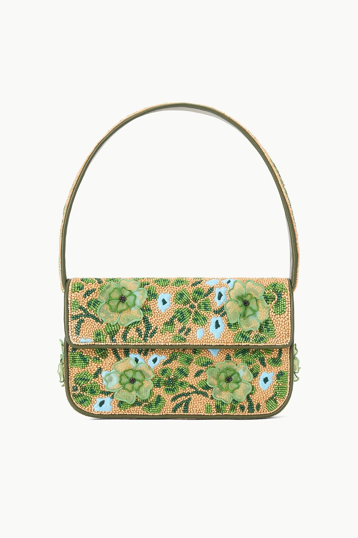 Image TOMMY BEADED BAG | MOSS FLORAL TAPESTRY 1 of 5 and Clicking this image will trigger a zoom pop-up