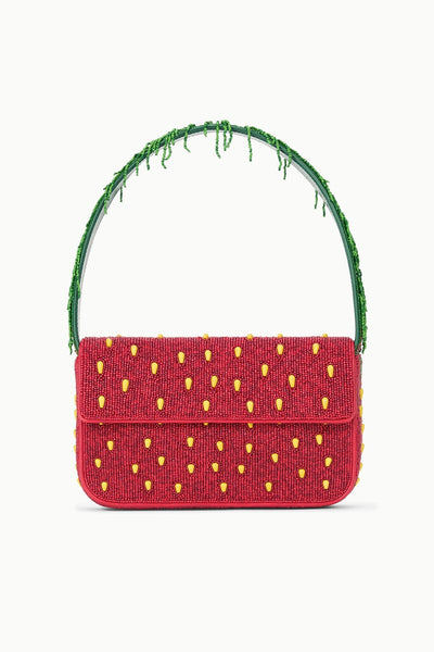 STAUD TOMMY BEADED BAG STRAWBERRY DREAM