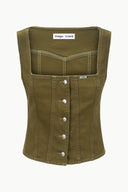 Image STAUD + WRANGLER TRUCKER TOP | SERGEANT GREEN 4 of 4