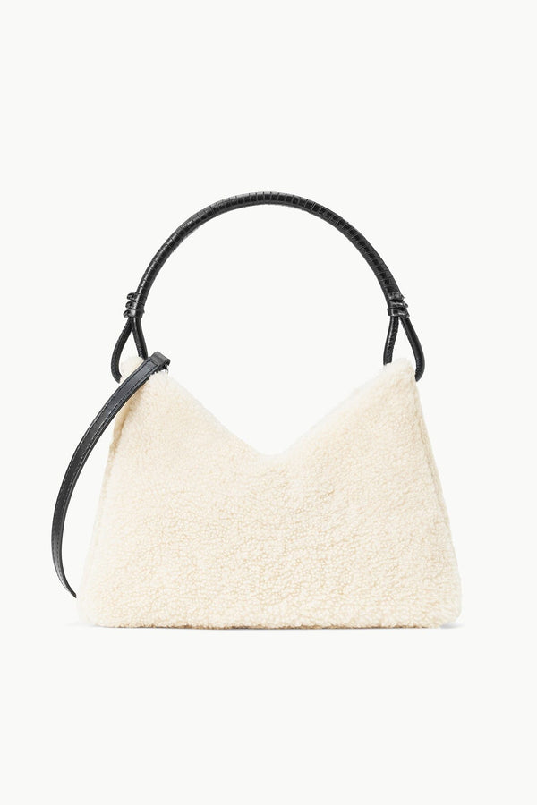 Staud Faux Shearling Shoulder Bag - Neutrals Shoulder Bags, Handbags -  WSTFG54368