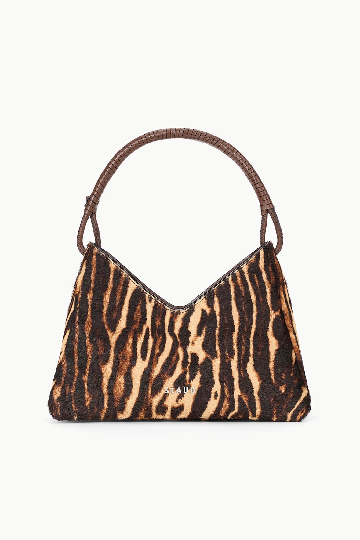 STAUD VALERIE SHOULDER BAG LADY LEOPARD CACAO