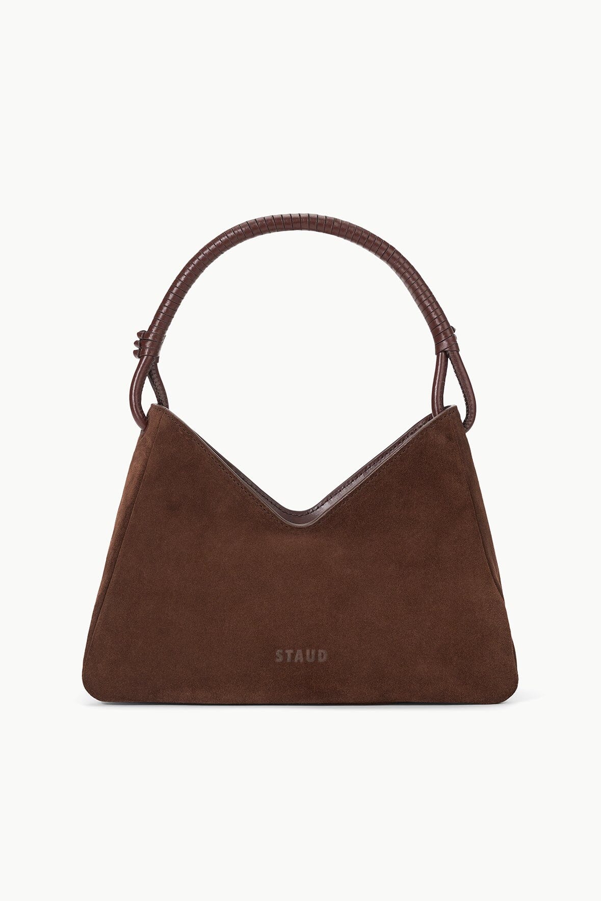 Image VALERIE SHOULDER BAG | MAHOGANY SUEDE 3 of 7 and Clicking this image will trigger a zoom pop-up