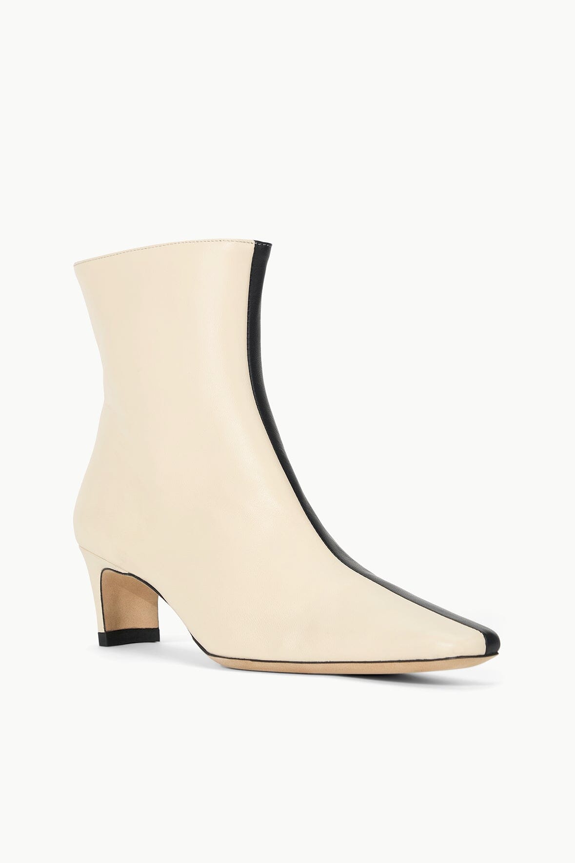 Image WALLY ANKLE BOOT | CREAM / BLACK 2 of 5 and Clicking this image will trigger a zoom pop-up