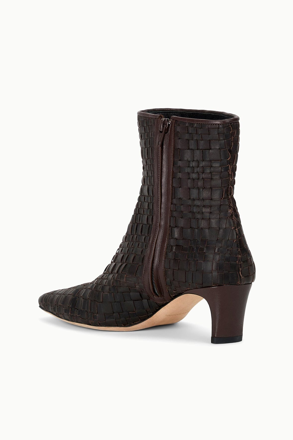 Image WALLY ANKLE BOOT | ESPRESSO WOVEN LEATHER 5 of 8 and Clicking this image will trigger a zoom pop-up