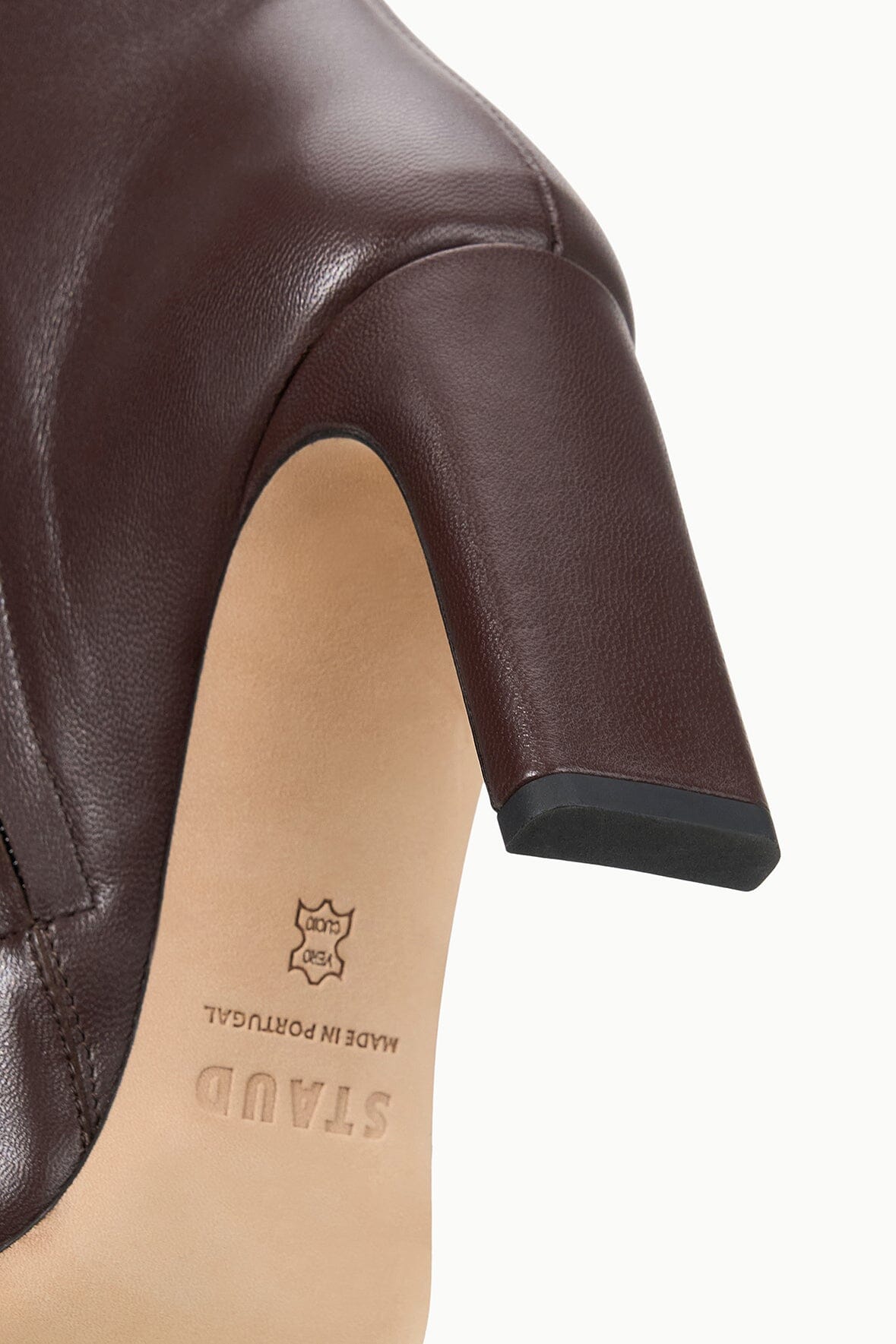 STAUD WALLY ANKLE HIGH HEEL BOOT ESPRESSO