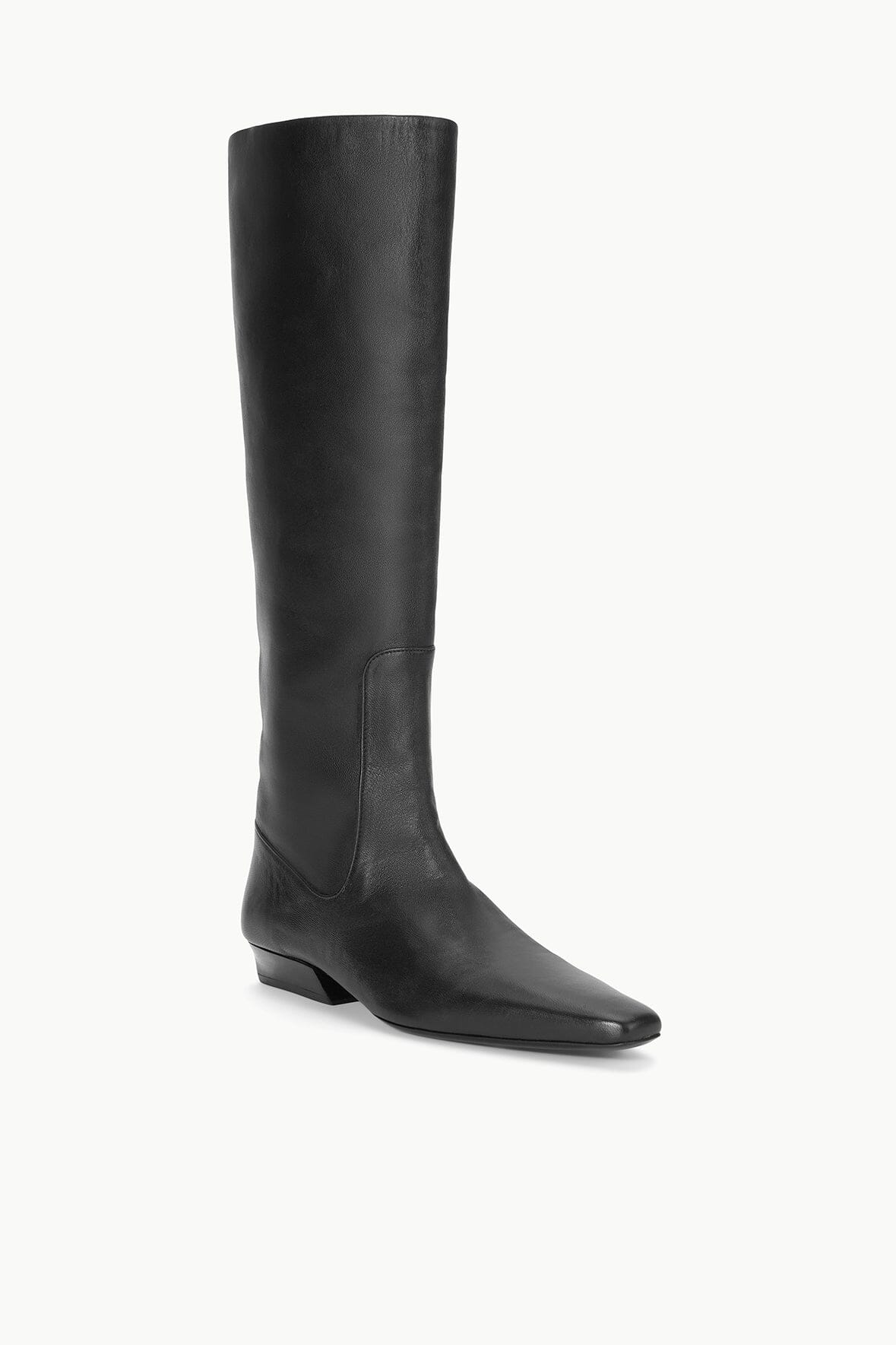 STAUD, Wally Flat Boots in Black, Size 35.5