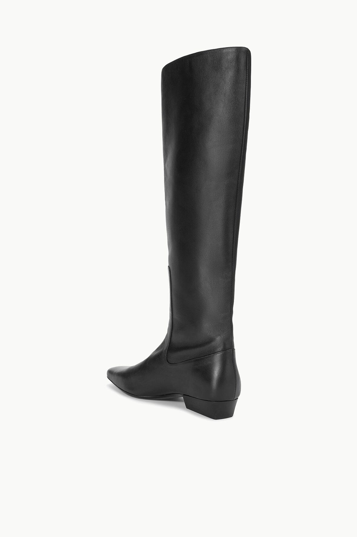 STAUD, Wally Flat Boots in Black, Size 35.5