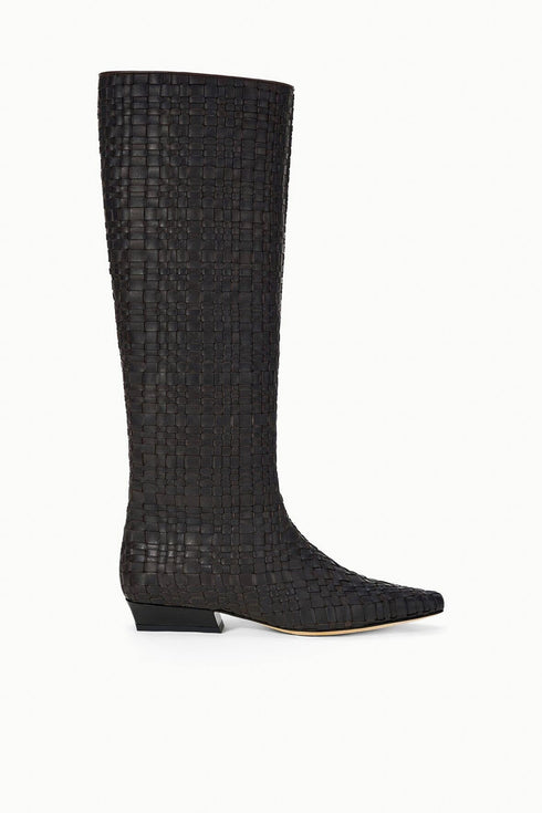 Go to WALLY FLAT BOOT ESPRESSO WOVEN LEATHER view 1