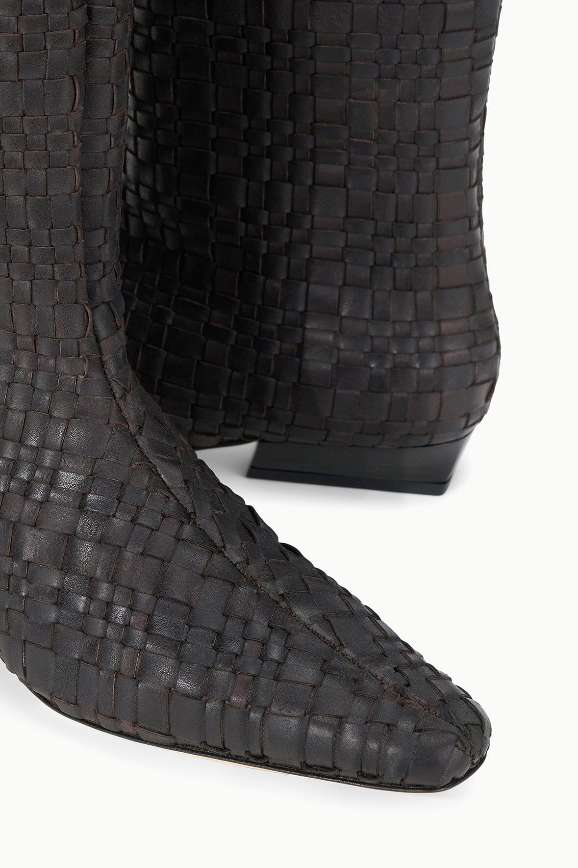 Image WALLY FLAT BOOT | ESPRESSO WOVEN LEATHER 7 of 9 and Clicking this image will trigger a zoom pop-up