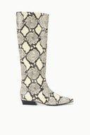 Image WALLY FLAT BOOT | WHITE SNAKE 1 of 6