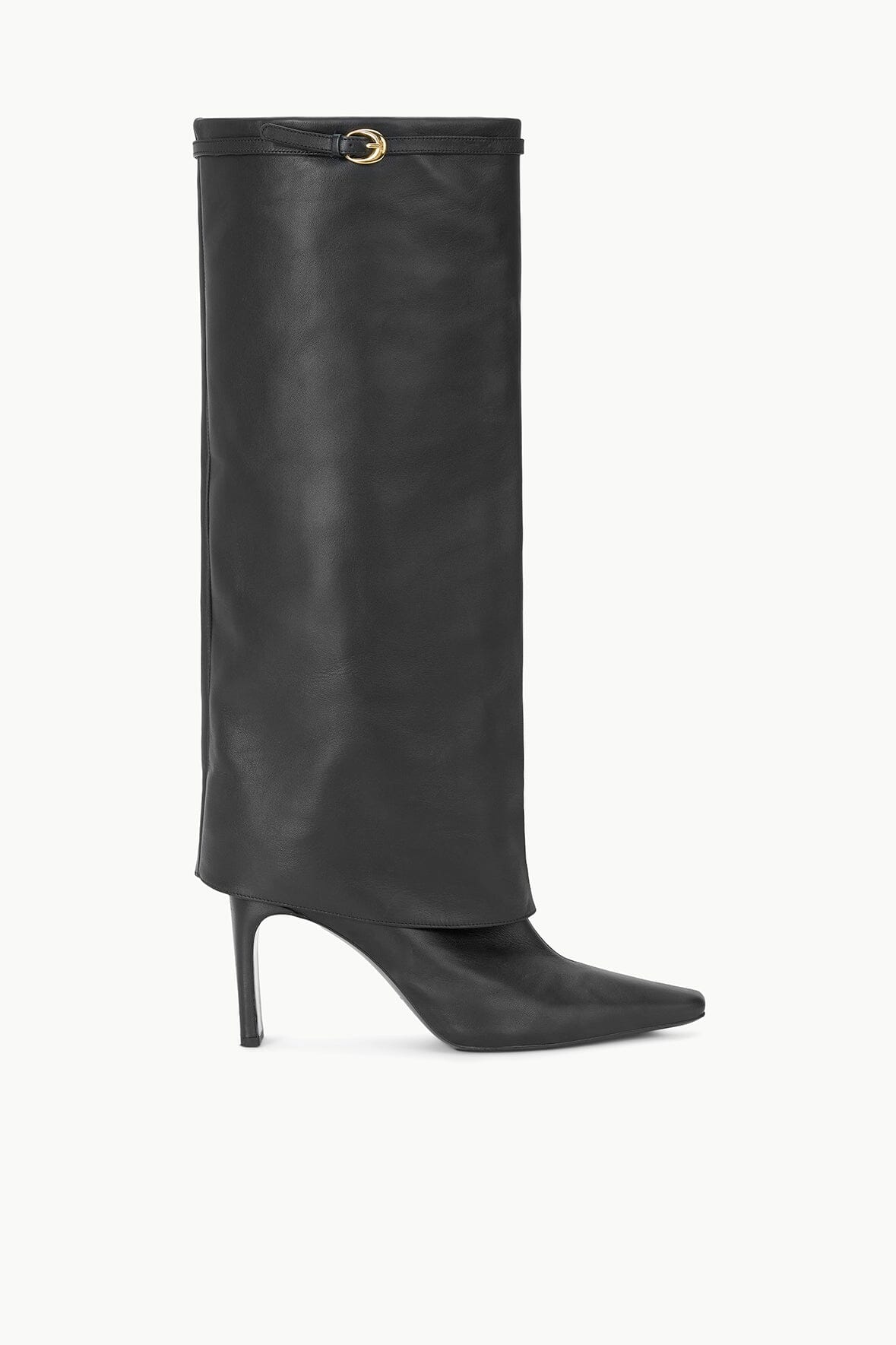 Image WALLY FOLDOVER HIGH HEEL BOOT | BLACK 1 of 8 and Clicking this image will trigger a zoom pop-up