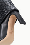 WALLY FOLDOVER MID CALF BOOT | BLACK WOVEN