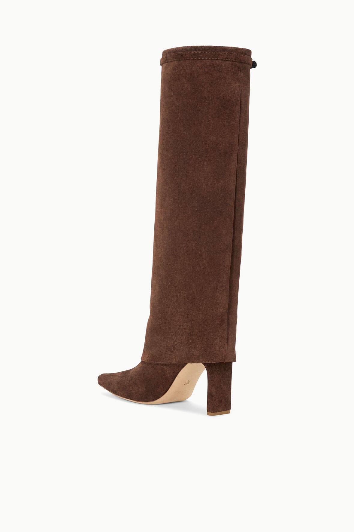 Image WALLY FOLDOVER HIGH HEEL BOOT | MAHOGANY SUEDE 4 of 7 and Clicking this image will trigger a zoom pop-up