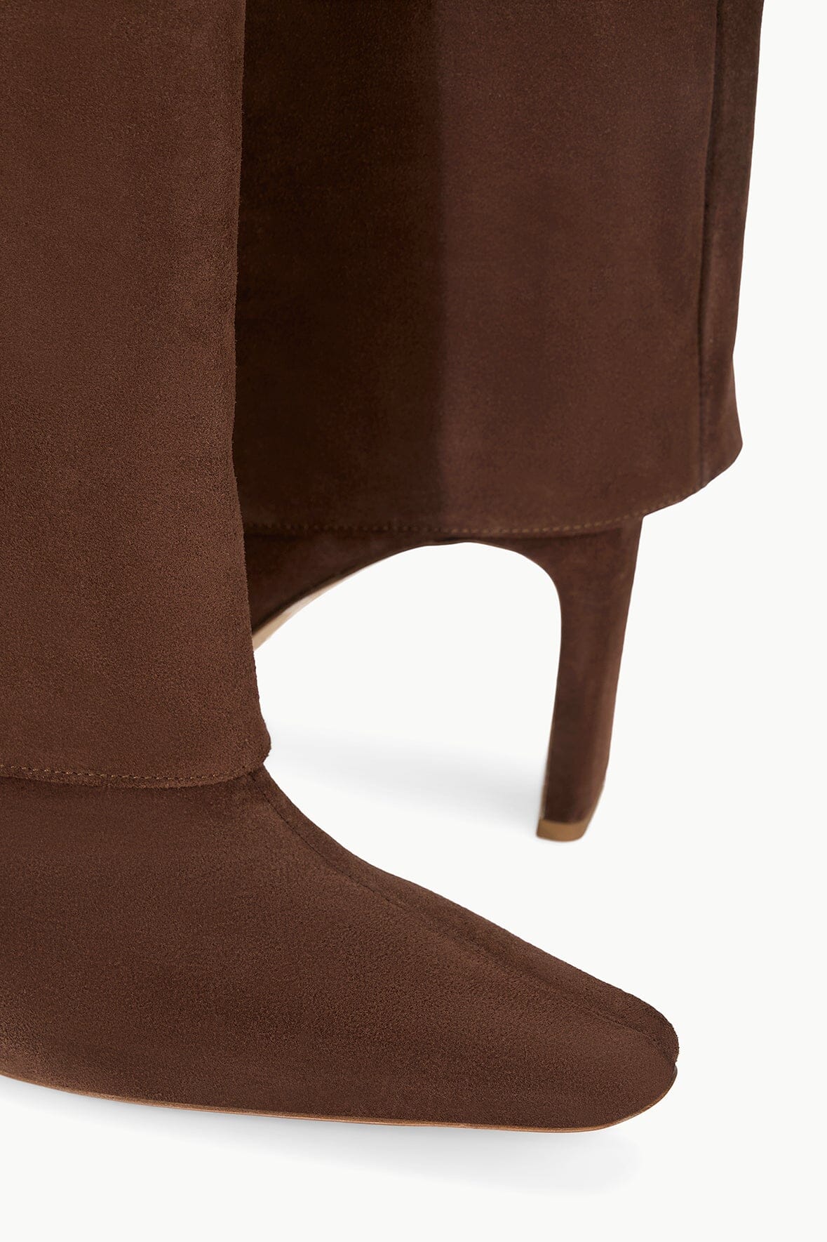 Image WALLY FOLDOVER HIGH HEEL BOOT | MAHOGANY SUEDE 6 of 7 and Clicking this image will trigger a zoom pop-up