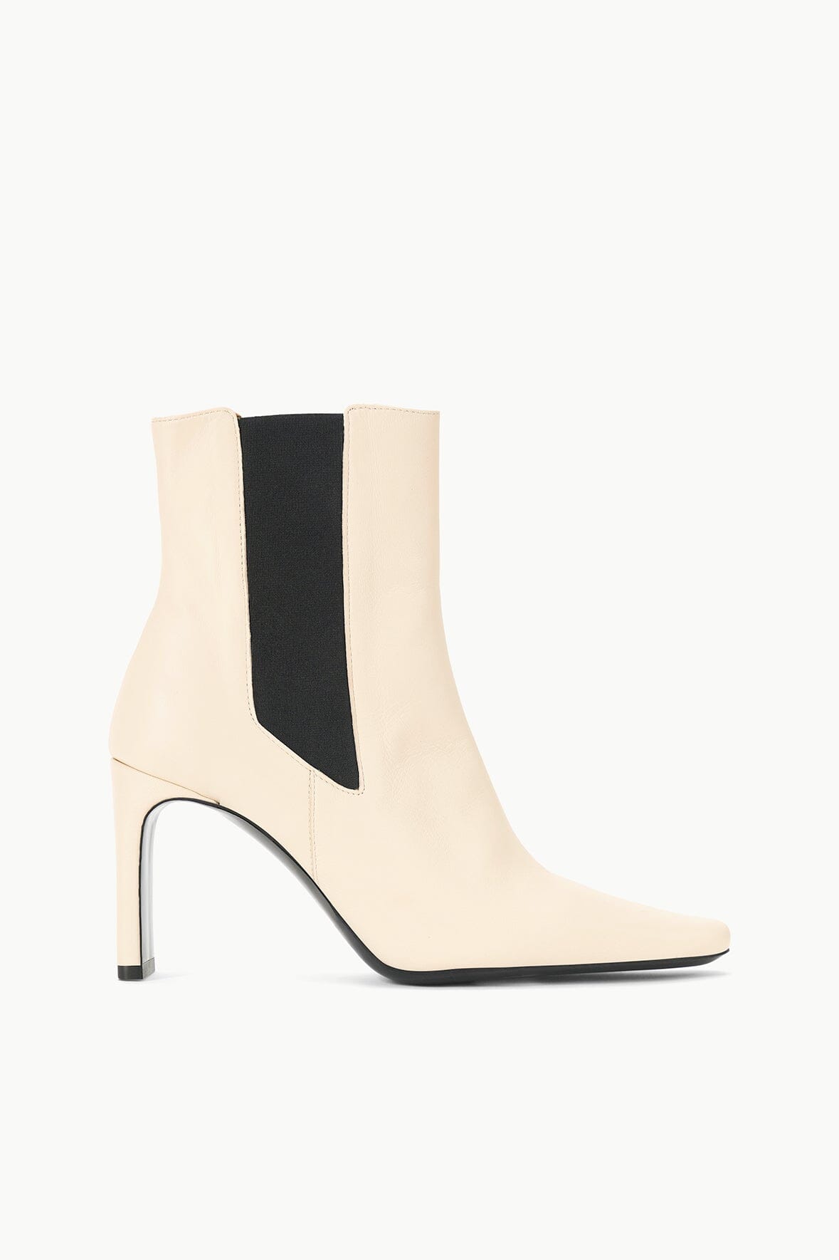 STAUD WALLY HIGH HEEL ANKLE BOOT CREAM