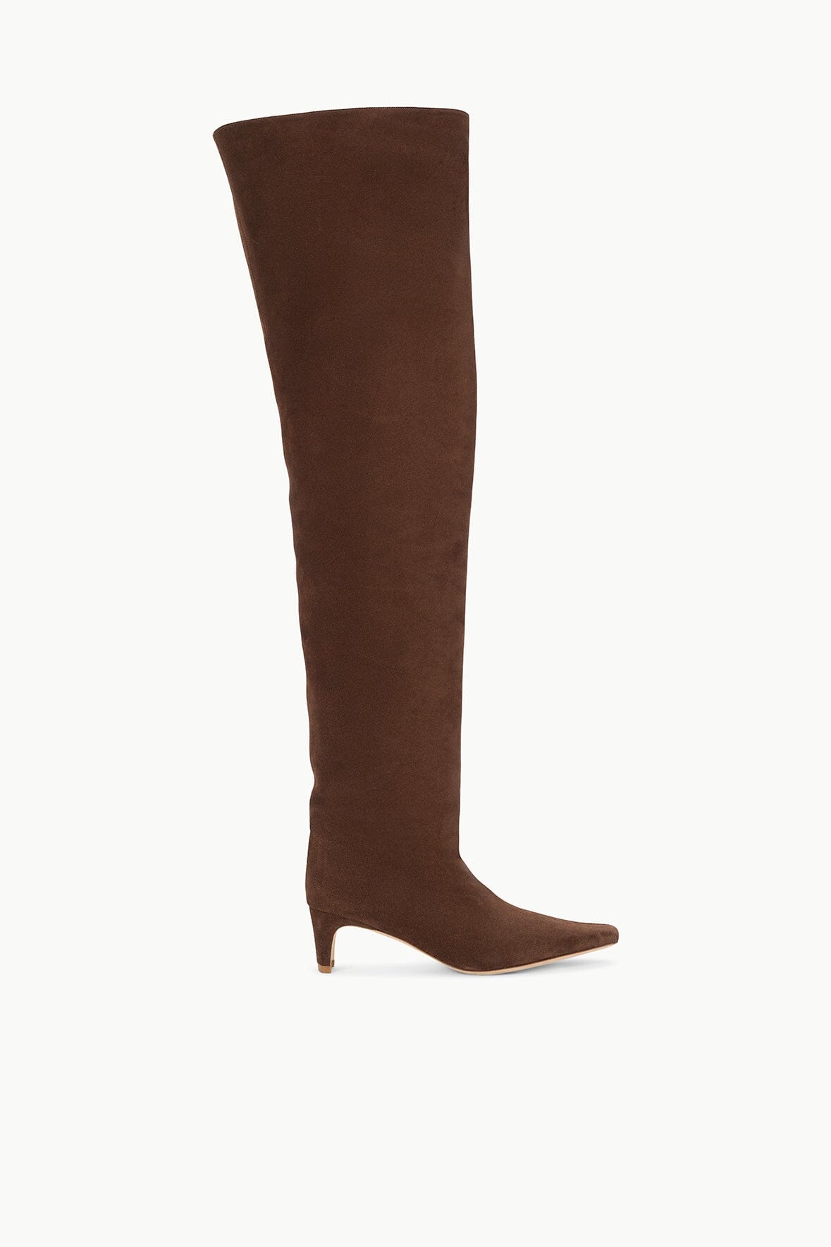 Image WALLY OVER-THE-KNEE BOOT | MAHOGANY SUEDE 1 of 7 and Clicking this image will trigger a zoom pop-up