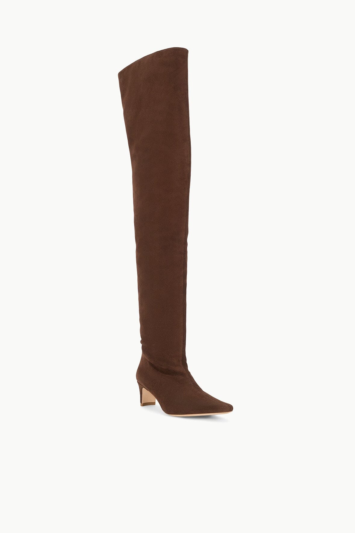 Image WALLY OVER-THE-KNEE BOOT | MAHOGANY SUEDE 3 of 7 and Clicking this image will trigger a zoom pop-up