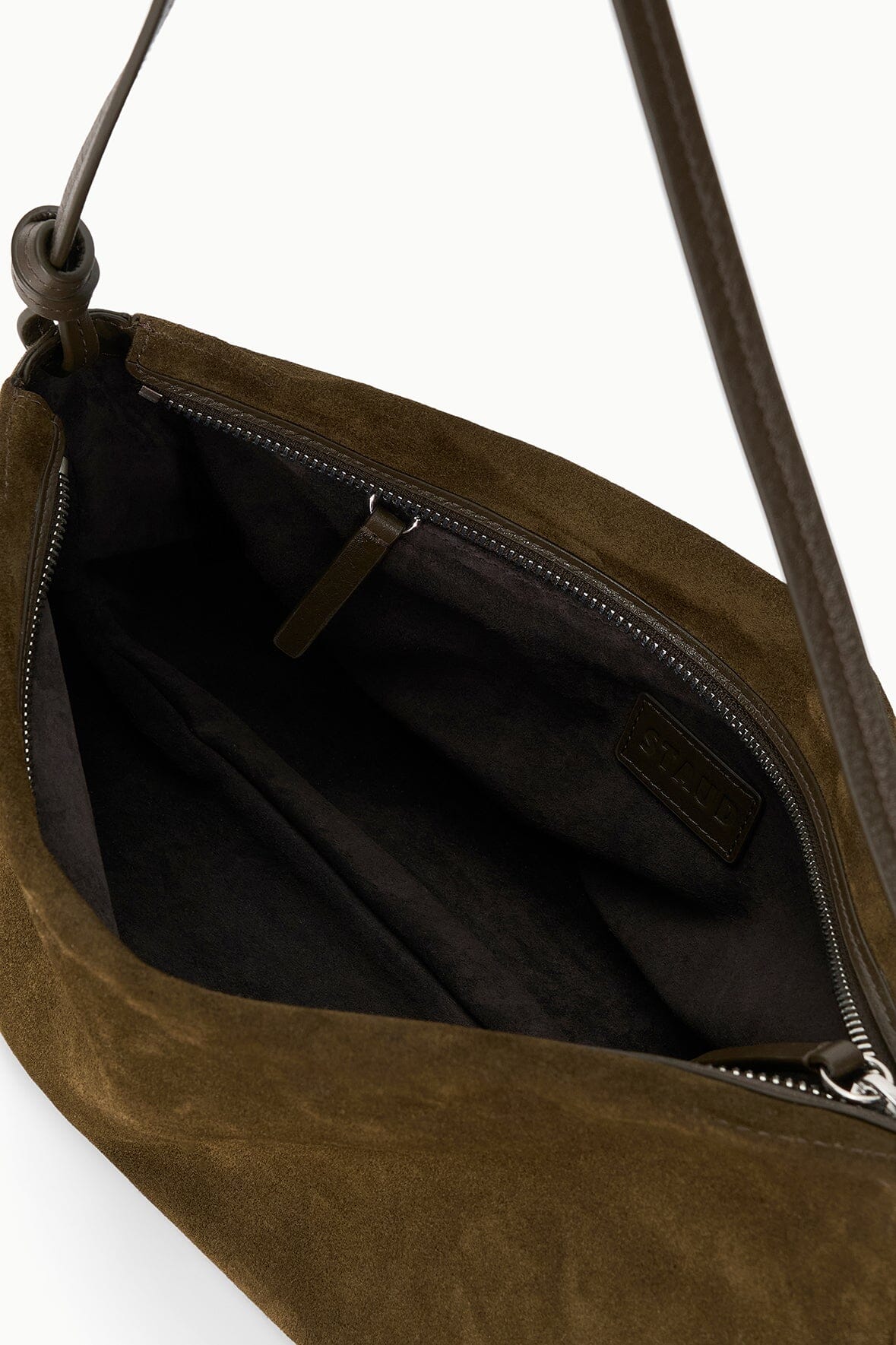 Image WALLY SHOULDER BAG | TRUFFLE SUEDE 6 of 7 and Clicking this image will trigger a zoom pop-up