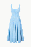 Image WELLS DRESS | AZURE PINSTRIPE 5 of 5