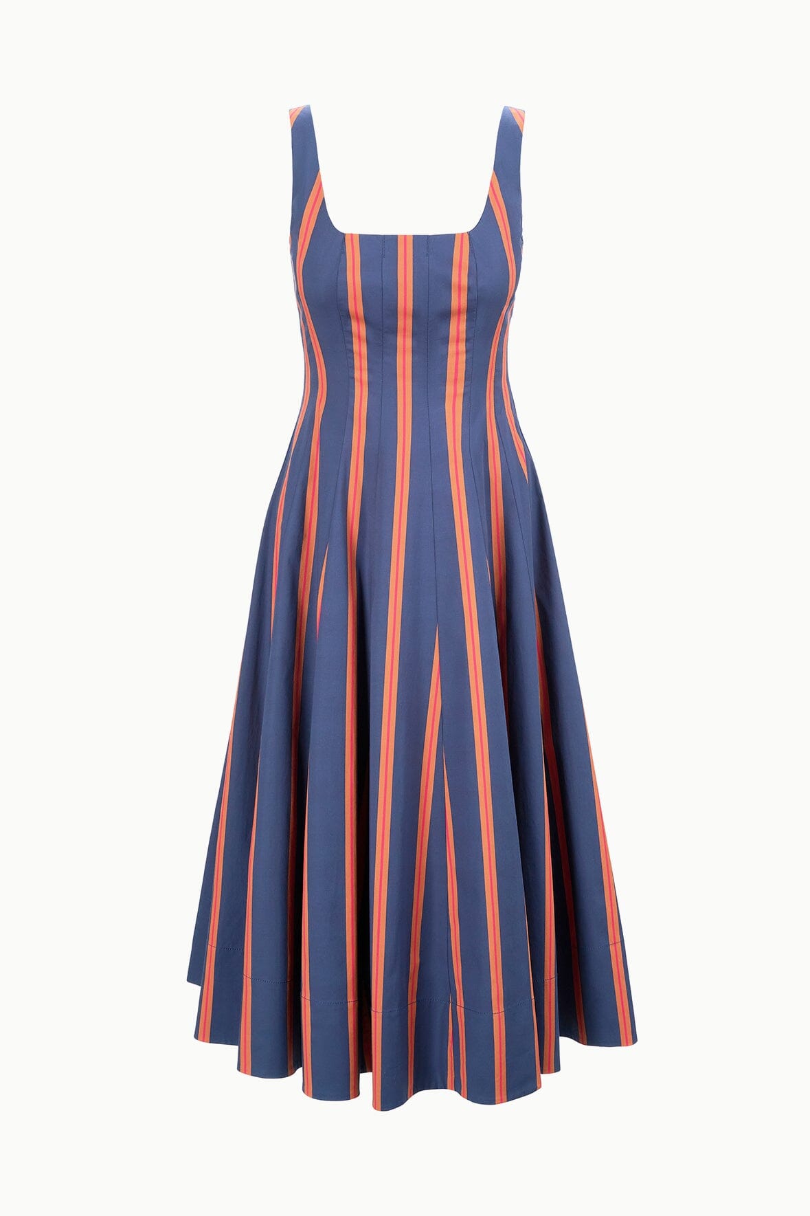 staud brown stripe dress STAUD, Wells Dress in Railroad Stripe, Size 16