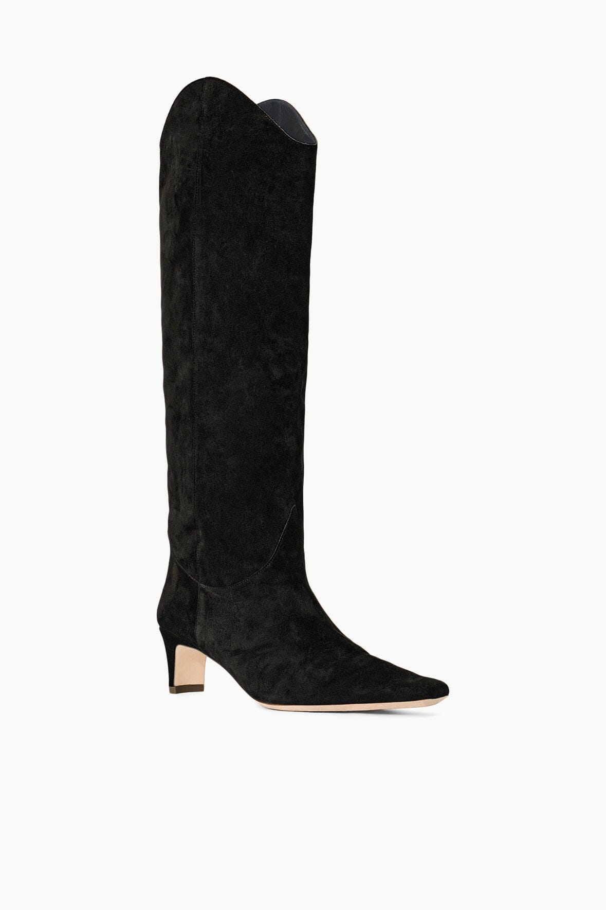 Image WESTERN WALLY BOOT | BLACK SUEDE 3 of 7 and Clicking this image will trigger a zoom pop-up