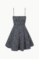 Image WYLIE MINI DRESS | BLACK WOODBLOCK FLORAL 6 of 6