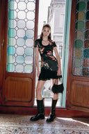RAE SILK DRESS | TAPESTRY NOIR
