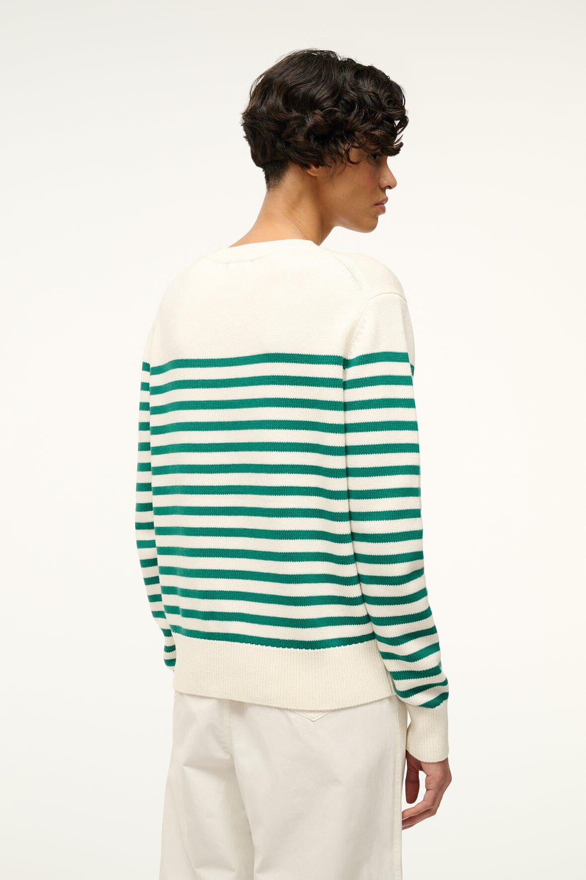 Image SUNSET SWEATER | VERT BRETON STRIPE 4 of 5 and Clicking this image will trigger a zoom pop-up