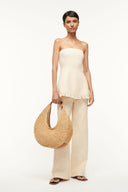 Image LARGE RAFFIA MOON BAG | NATURAL RAFFIA 2 of 8