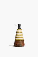 STRIPED SOAP DISPENSER | GREEN STRIPE GLAZE GREEN STRIPE GLAZE