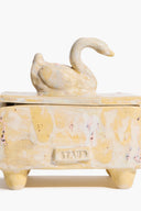 SWAN TRINKET BOX | NATURAL YELLOW GLAZE NATURAL YELLOW GLAZE
