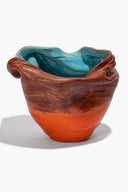 SUNKEN VASE | RED MULTI GLAZE