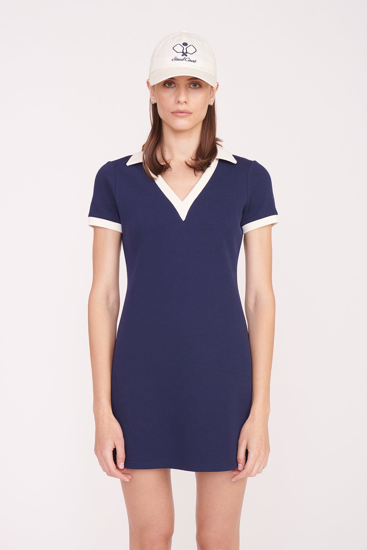 VOLLEY DRESS NAVY IVORY