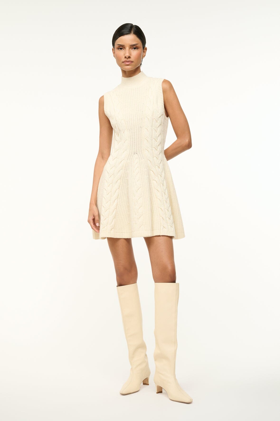 【関税込み】Staud トープ Wally スエード ロングブーツ WALLY BOOT CREAM