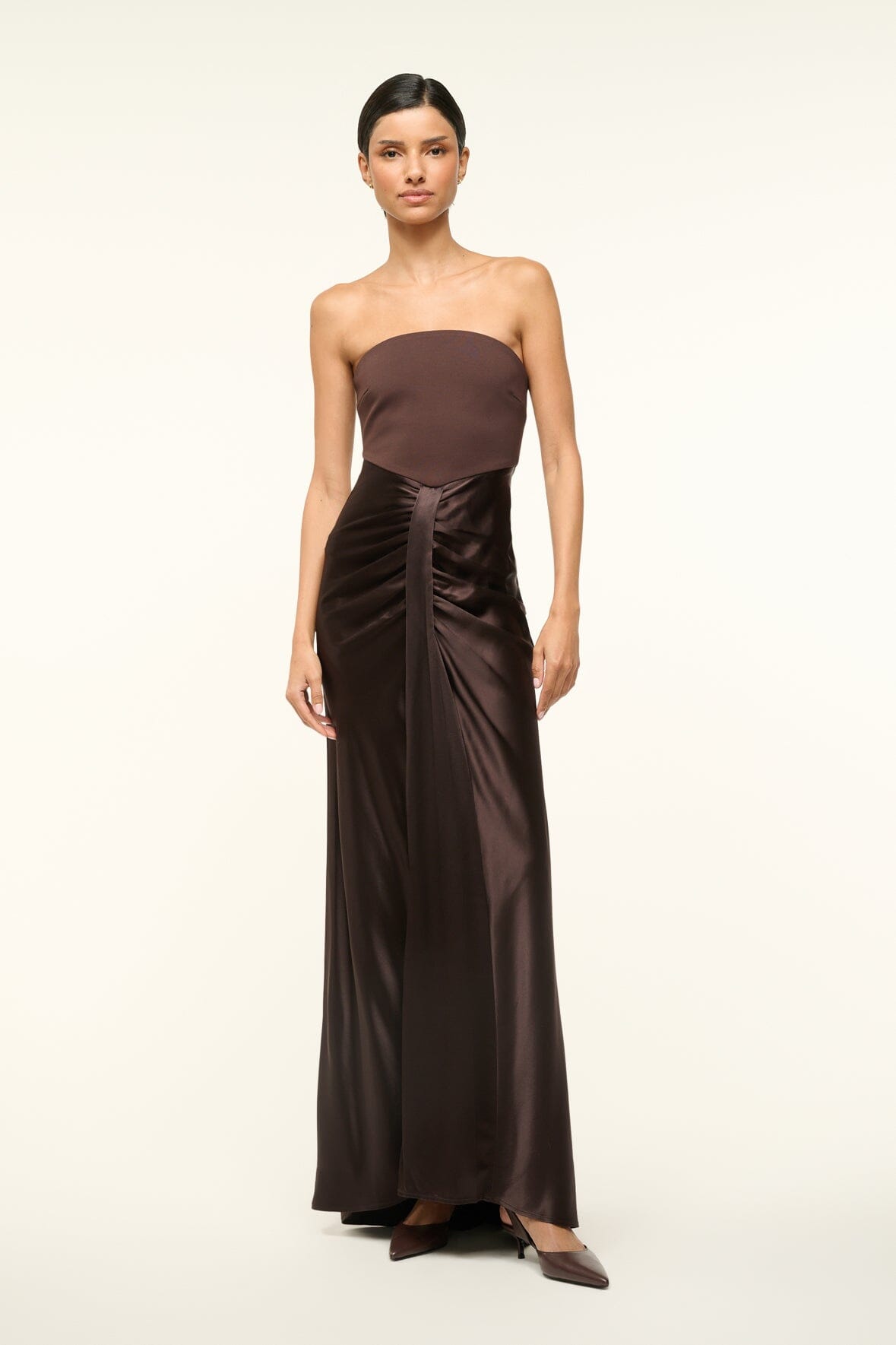 Image WAYFARING DRESS | DARK CHOCOLATE 1 of 5 and Clicking this image will trigger a zoom pop-up