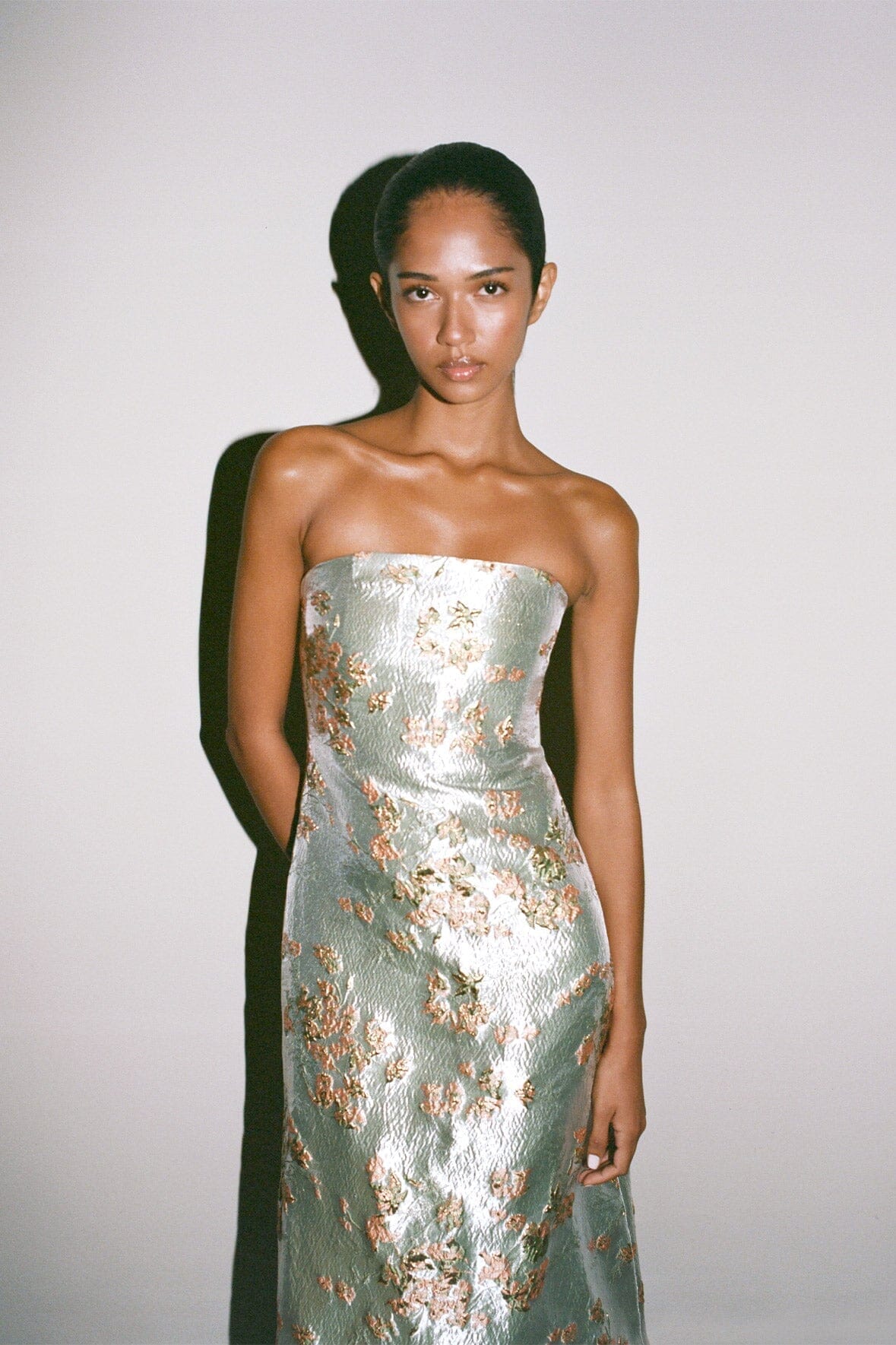 Image KENNEDY DRESS | METALLIC BLOOM 6 of 6 and Clicking this image will trigger a zoom pop-up