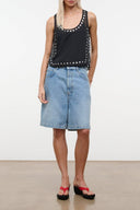 CARA TOP | BLACK STUDS