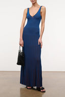 CLARETTA DRESS | ESPRESSO COBALT