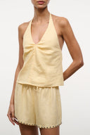 CORSO LINEN TOP | BUTTER