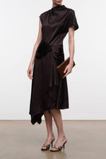 DAVINA SILK DRESS | EARTH