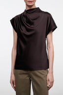 DAVINA SILK TOP | EARTH