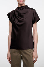 DAVINA SILK TOP | EARTH