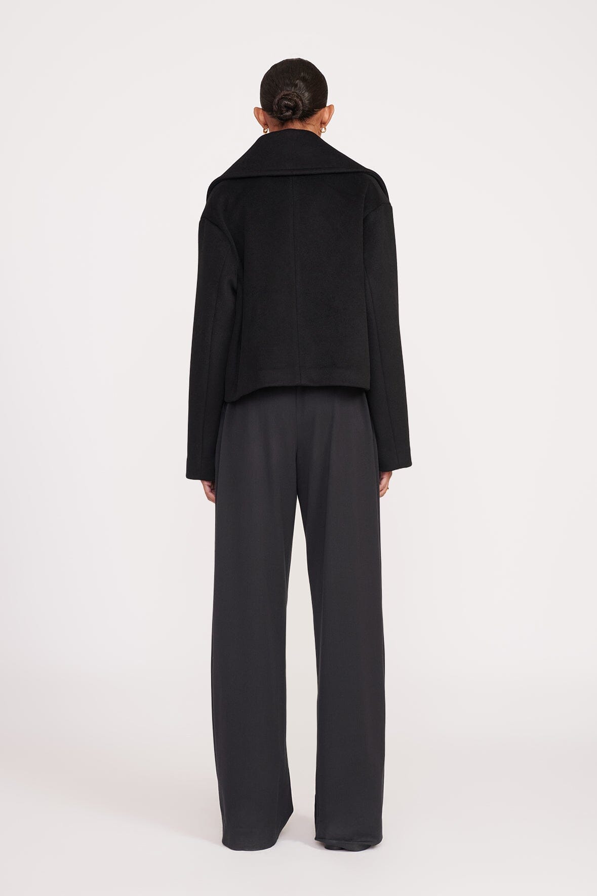 Image CARVER CROPPED COAT | BLACK 6 of 6 and Clicking this image will trigger a zoom pop-up